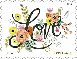 USPS Love Flourishes Forever Postage Stamps (Sheet of 20)