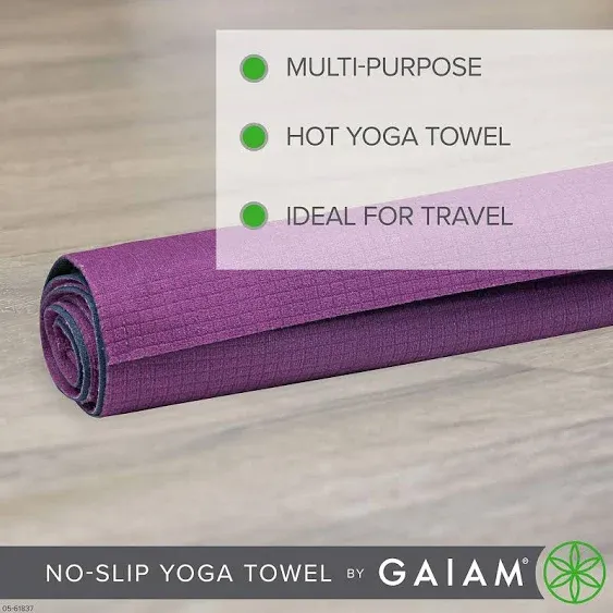 Gaiam No-Slip Yoga Mat Towel