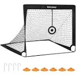 SONGMIC Portable Soccer Goal, Folding Kids Soccer Net 47.2 x 35.8 x 35.8 Inches