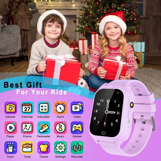 Girls' HD Touchscreen Smart Watch with 26 Games and Camera