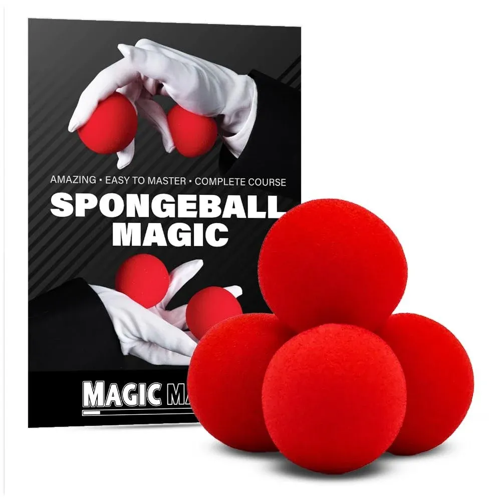 Magic Sponge Balls Tricks - 4 Pack Red Balls