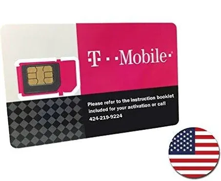 T-MOBILE TRIO SIM Card Triple Cut MINI + MICRO + NANO • GSM 5G 4G LTE