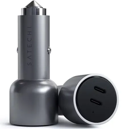 Satechi 40W Dual Port USB-C Car Charger (Space Grey)