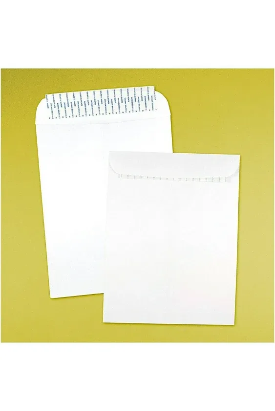 JAM Paper 10 x 13 Open End Catalog Envelopes with Peel and Seal Closure White