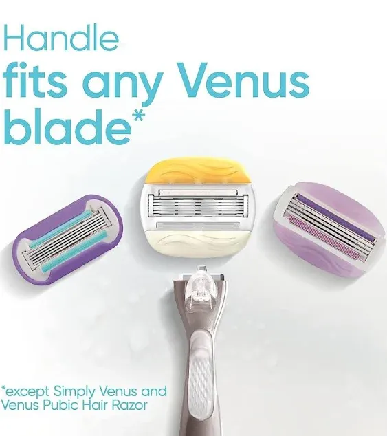 Gillette Venus Plus Olay Women's Razor Handle + 2 Refills Coconut