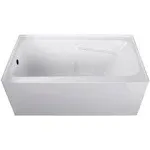 Aqua Eden VTAP543023R 54-Inch Acrylic Alcove Tub with Arm Rest and Right Hand Drain Hole, White