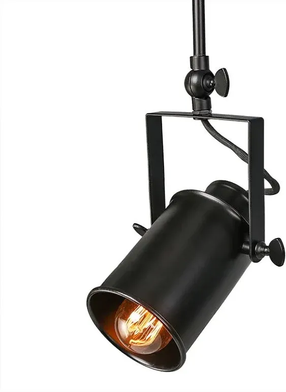 LALUZ Black Split Rail 4 Spotlight Track Lighting