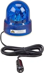 Wolo (3105-B) Beacon Light Rotating Emergency Warning Light - 12 Volt, Blue Lens