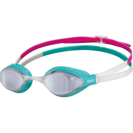 Arena Air-Speed Mirror Goggles Silver Turquoise