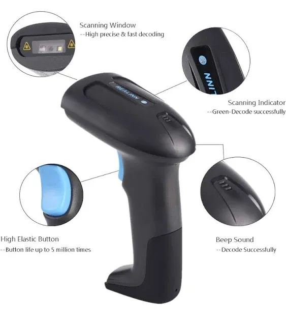 The Realinn Wireless 2D Qr Barcode Scanner Is A Rechargeable, And Warehouses.