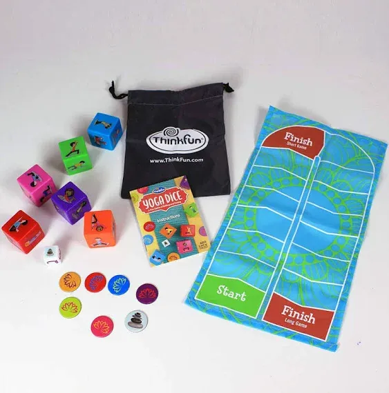 Think Fun Yoga Dice Game for Boys and Girls Ages 6 and Up - Learn Yoga With a Game,Multi,1844