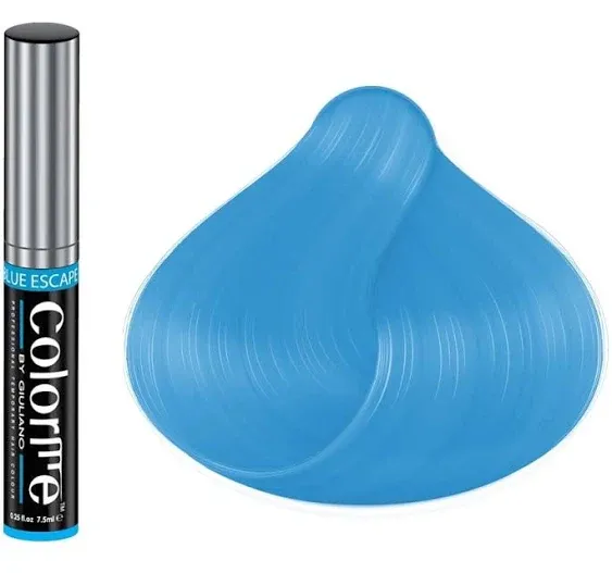 Colorme Root Touch Up Temporary Hair Mascara to color and Blend Semi Permanent Dye regrowth. Washes Out (BLUE)