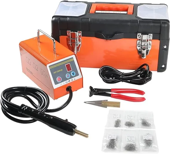 BELEY Car Bumper Repair Plastic Welder Kit, 110V Hot Stapler Plastic Welding Gun Machine with 600PCS Staples