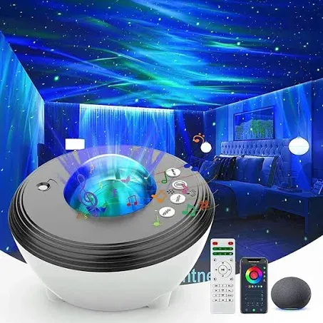 Star Projector,Galaxy Projector for Bedroom,Northern Lights Aurora Projector with Bluetooth Speaker,White Noise,Remote Control,Night Light Projecto for Kids Adults,Home Theater,Ceiling,Room Decor