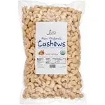 Jiva Organics Raw Organic Cashews (Whole) 2 Pound Bag