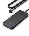 Anker Power Strip Surge Protector (2100J), 12 Outlets with 2 USB A and 1 USB C Port for Multiple Devices, 5ft Extension Cord, 20W Power Delivery Charging for Home, Office, Dorm Essential, TUV Listed