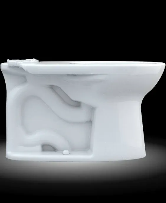 Toto C776CEG#01 Drake Elongated Tornado Flush Toilet Bowl with CEFIONTECT , Cotton White