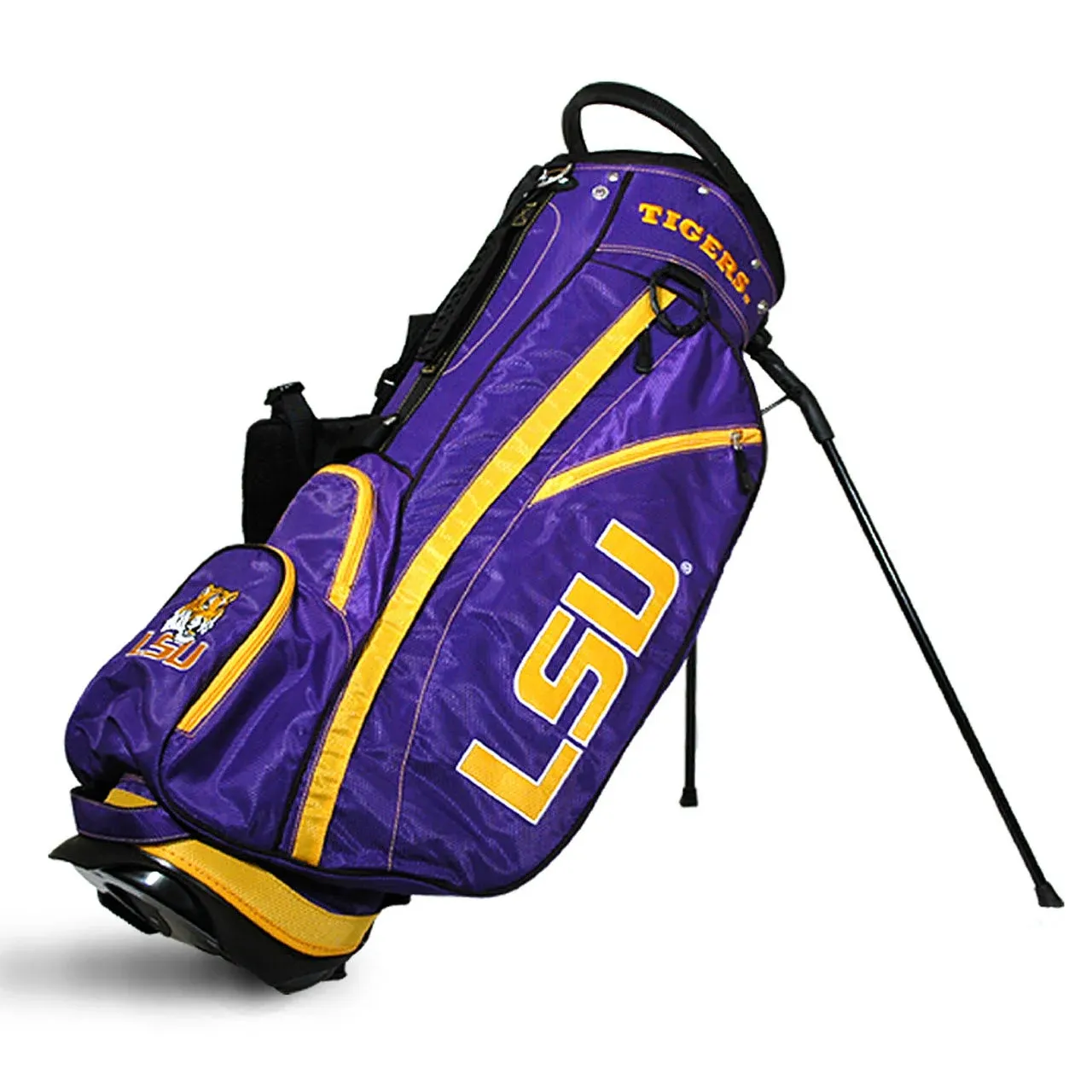 LSU Louisiana State Tigers Team Golf Fairway Divider Stand Bags 14 Way Top