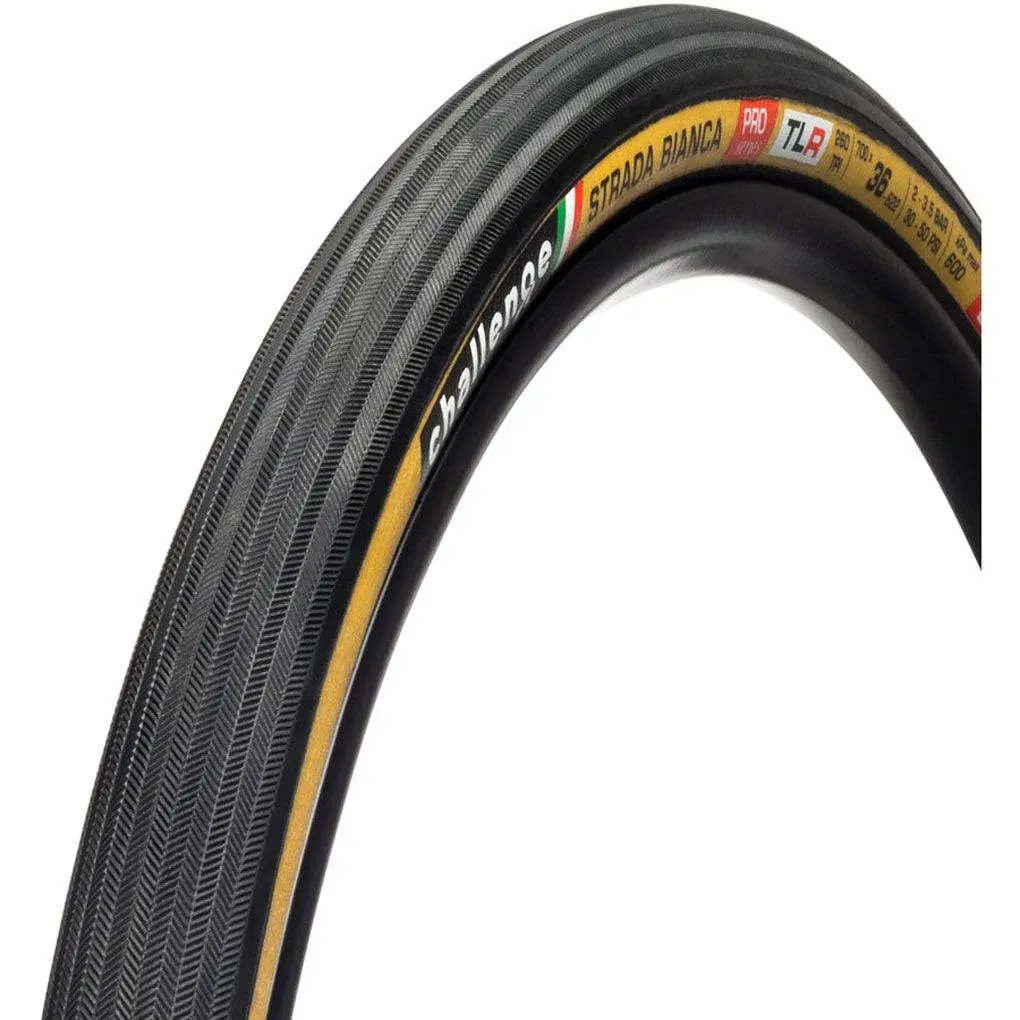 Challenge Strada Bianca Pro Handmade Tire 700c 260 TPI Tubeless Black/Tan