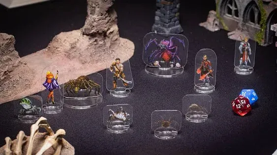 Arcknight Flat Plastic Miniatures: Spell Minis; 62 Unique Spell-Themed Minis for DND 5e and Pathfinder; Affordable, Skinny Figurines for Dungeons and Dragons and Other Tabletop RPG Games