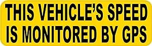 10in x 3in This Vehicles Speed Monitored by GPS Magnet Car Truck Magnetic Sign