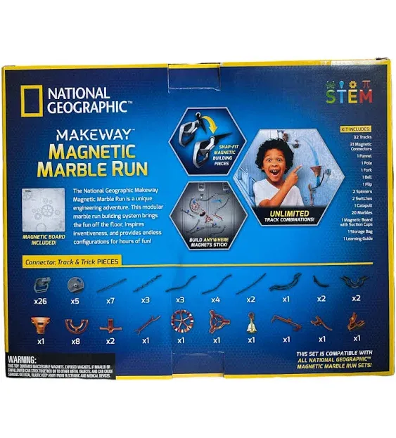 National Geographic Magnetic Marble Run Stem Makeway