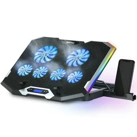 TopMate C11 RGB Laptop Cooling Pad Gaming Cooler for 11-17.3 inch Laptop, Silent ...