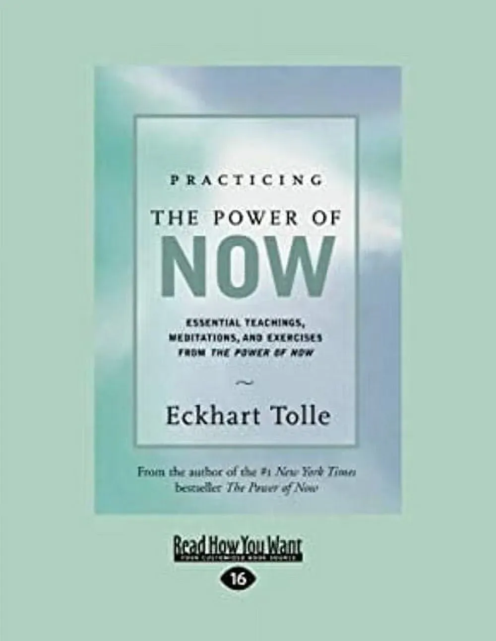 Practicing the Power of Now: Essential Teachings, Meditations, And Exercises From the Power of Now (Easyread Large)