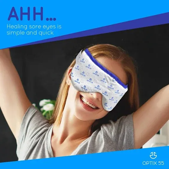 Eye Mask for Dry Eyes - Moist Heat Microwave Activated Warm Compress, Relieves Stye & Pink Eye