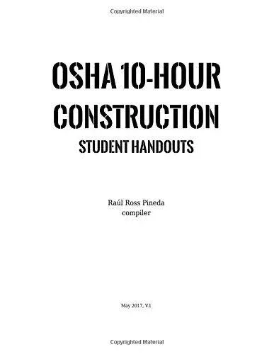 OSHA 10 Construction; Student Handouts [Book]