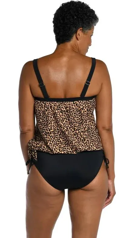 Maxine of Hollywood Women's Cougar Bandeau Tankini Swim Top, 16