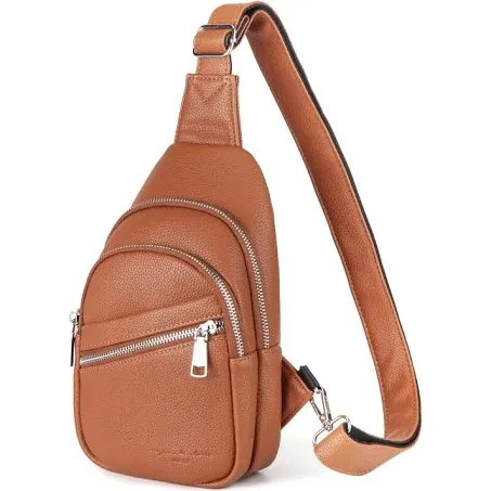 INICAT Crossbody Sling Bags for Women Vegan Leather Fanny Packs for Women Purses for Women