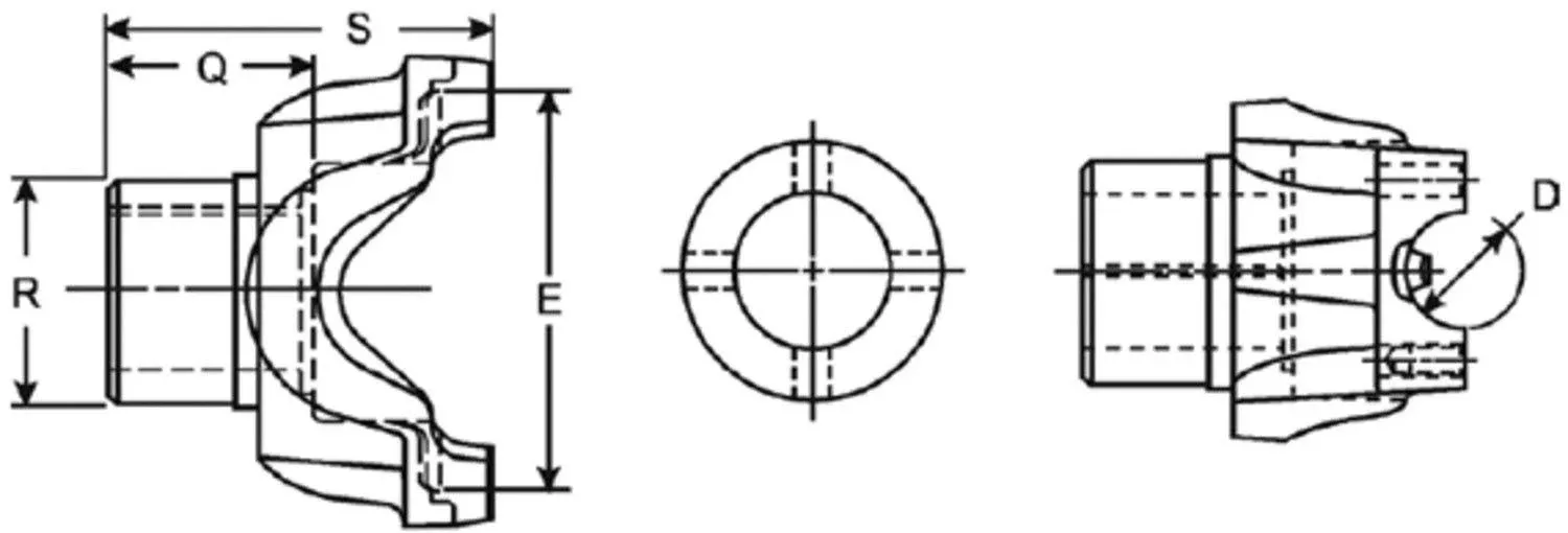 Pinion Yoke - 1310 U-Bolt Style 2-4-8091X