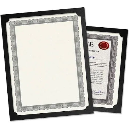 Plain Black Certificate Holder - Set of 25 | Current Catalog