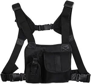 abcGoodefg Radio Chest Harness Chest Front Pack Pouch Holster Vest Rig for Two Way Radio Walkie Talkie(Rescue Essentials)