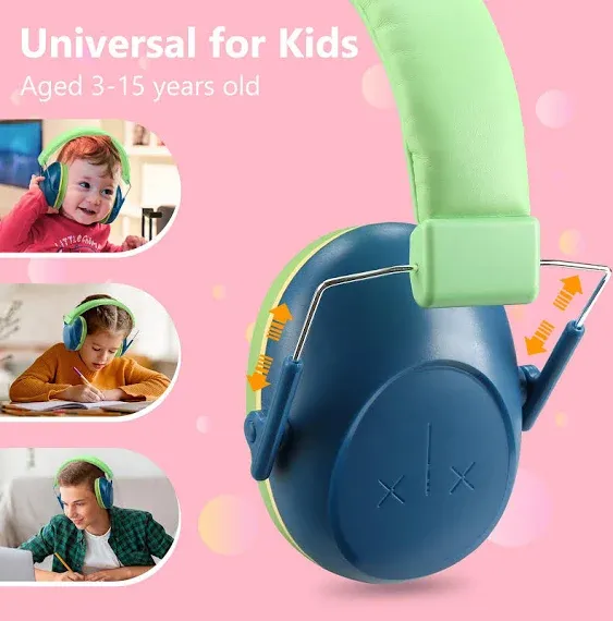 ProCase Kids Noise Cancelling Headphones, Kids Ear Protection Monster Jam Truck, Fireworks Hearing Protection Noise Reduction, Noise Canceling Earmuffs for Sensory Autism Toddler Children -Navy