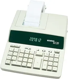 Monroe 6120 Heavy Duty Desktop Printing Calculator Adding Machine