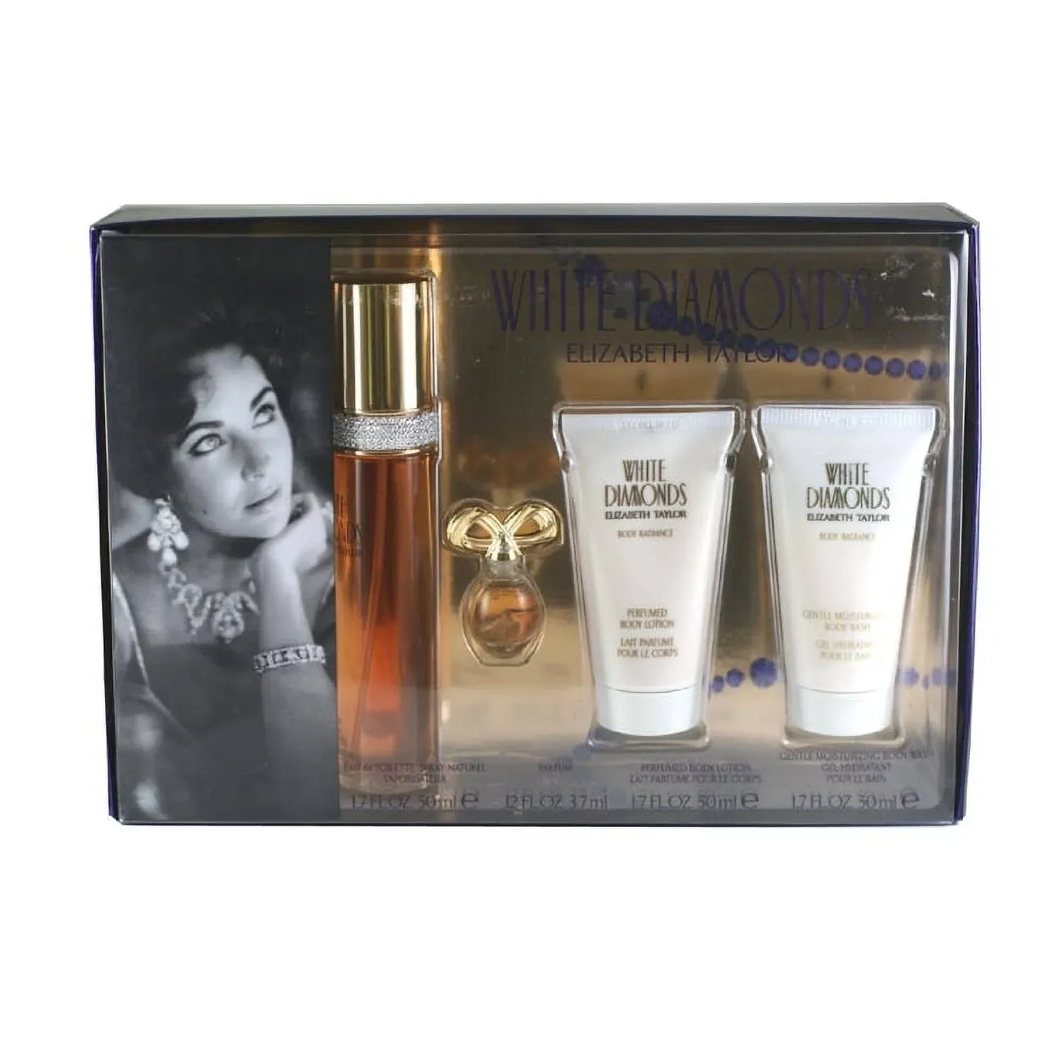 White Diamonds By Elizabeth Taylor 4 Piece Gift Set - NEW Sealed