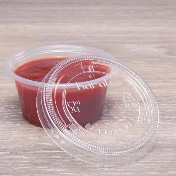 [2,500 ct] PET Plastic Portion Cup Lids (60 mm)