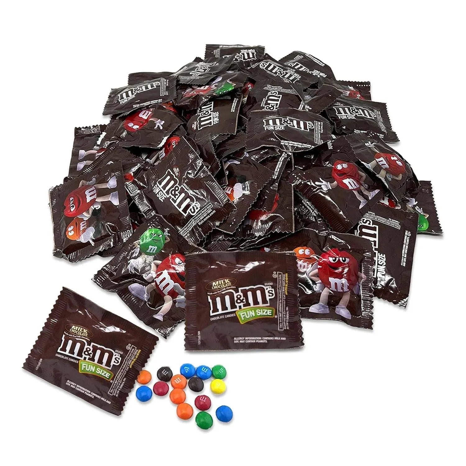 M&M Milk Chocolate Fun Size Candy, Bulk Pack (4 Pounds)