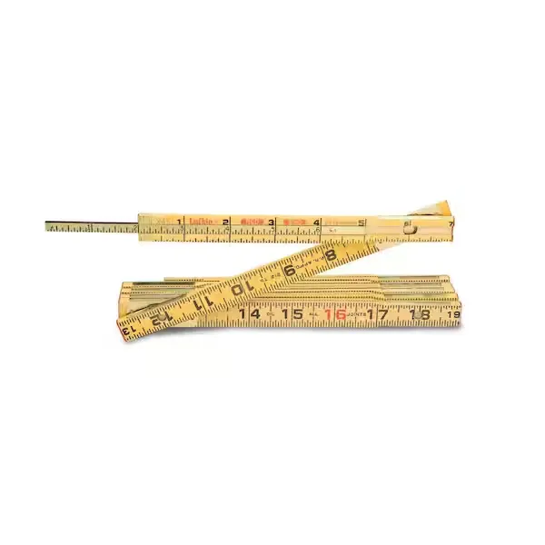 Lufkin X46SLN 6' Brass Ext Wood Rule