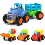 ORWINE Inertia Toy Early Educational Toddler Baby Toy Friction Powered Cars Push