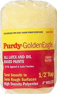 Purdy 140786604 4 W 0.5 in. Nap Polyester Golden Eagle Roller Cover for Semi - Rough Surfaces