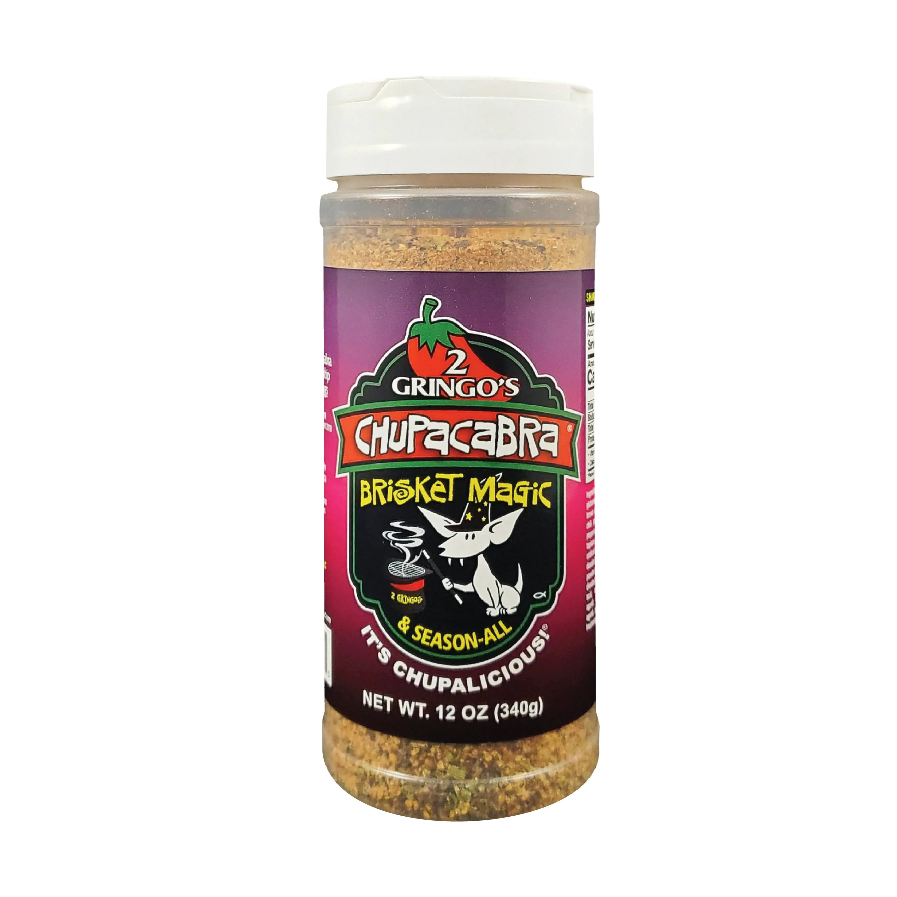 2 Gringo's Chupacabra Seasoning, Brisket Magic - 12 oz