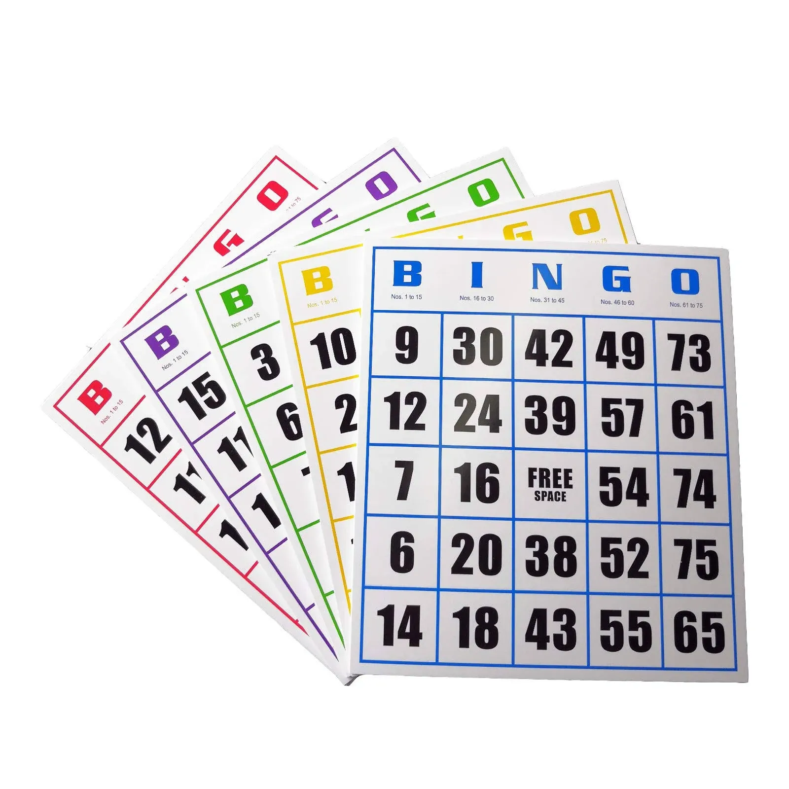 Yuanhe Jumbo Bingo Game Cards -50Pack Easy Read Bingo Set Bingo Paper Game Cards for Bingo Kids Party Card Games, School Classroom Family Gathering Activity, Casino Trip