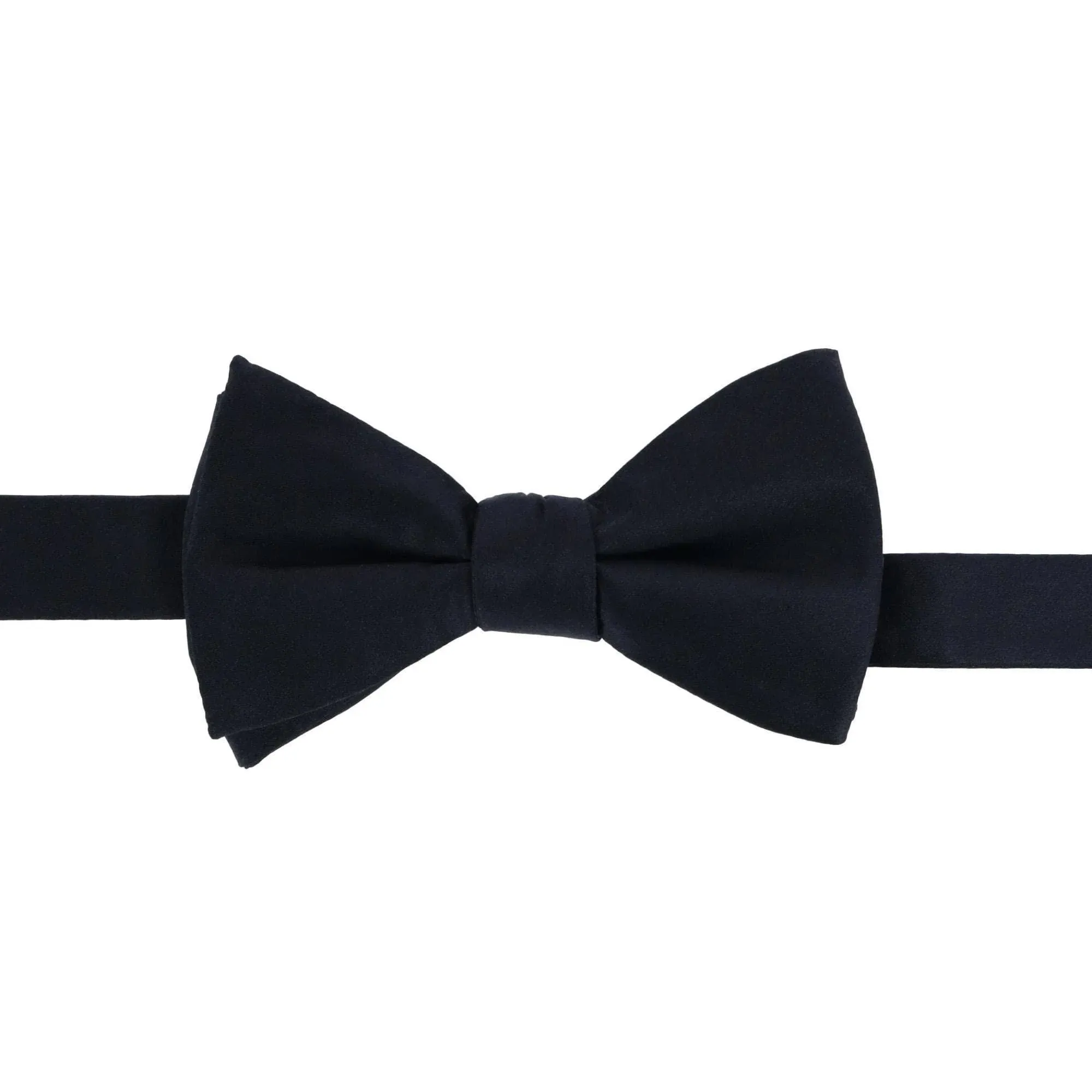 Trafalgar Sutton Solid Color Silk Self-Tie Bow Tie - Black