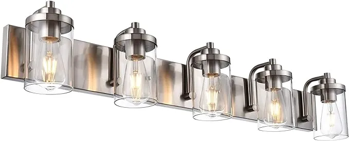 TODOLUZ Farmhouse Bathroom Vanity Light Fixtures Modern Brushed Nickel Vanity Wall Lighting for Over Mirror Bedroom Kitchen Living Room