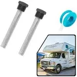 RV Water Heater Aluminum/Zinc Anode Rod for Atwood Heaters, Eau 2 Pack 1/2" NPT RV Hot Water Tank Anode Rod for RV, Camper and Trailer Water Heaters