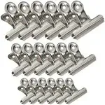 Chip Clips Bag Clips Food Clips 3 Sizes 18 Pack, Heavy Duty Stainless Steel Clips for Bag, All-Purpose Air Tight Seal Clip Cubicle Hooks for Office School Home