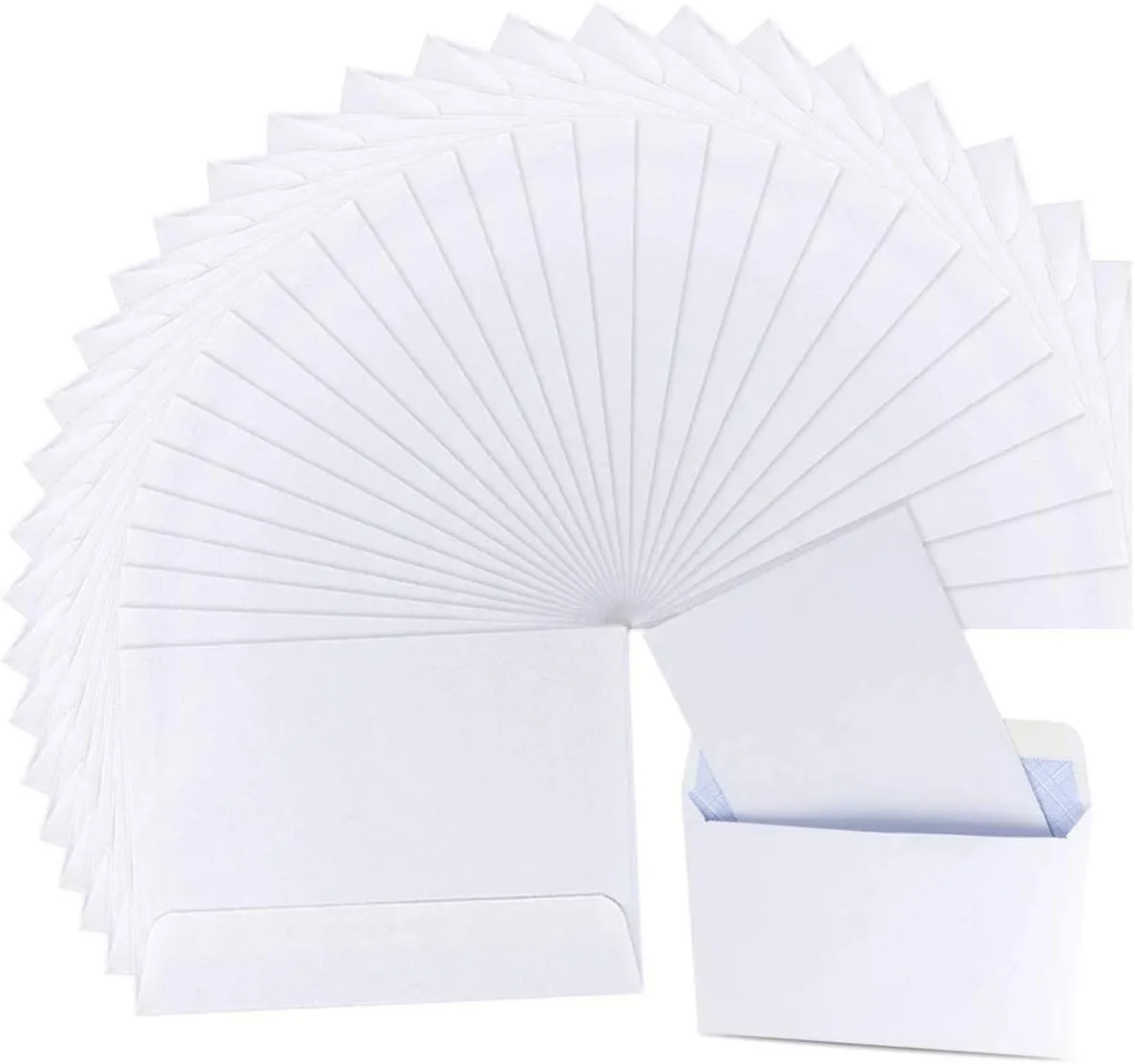 PRALB 200pcs Envelopes Self Seal, 4 x 6 Blank White Kraft Paper Envelopes Self Seal Business Envelopes for 4x6 Cards, Photos, Weddings, Invitations,No